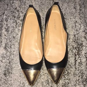 Nine West Gold Pointed Toe Flat